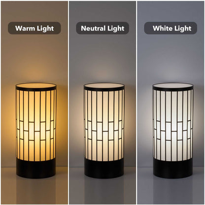 Japanese Style Floor Lamp, Cylindrical Table Floor Lamp with Fabric Shade, Warm Ambient LED Lamp for Living Room, Bedroom, Reading Nook, Minimalist Home Decor - luxuryhomedecoridea.com