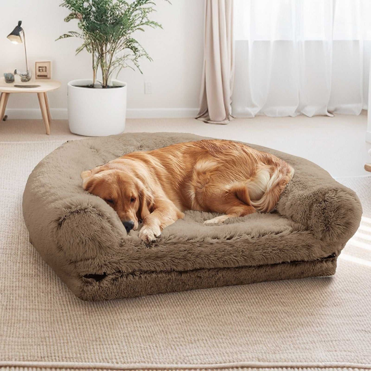 Human Dog Bed, 71"x43"x12" Dog Beds for Large Dogs, Foldable Plush Washable Dog Bed for People Doze Off, Orthopedic Dog Beds for Humans Size Fits You and Pets - luxuryhomedecoridea.com