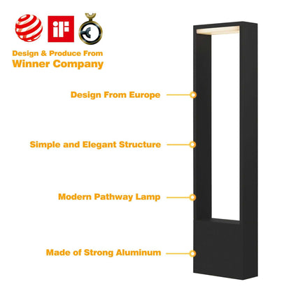 Inowel Outdoor Pathway LED Lights Modern Design Garden Lights Black Landscape Lighting 17510-800 - luxuryhomedecoridea.com
