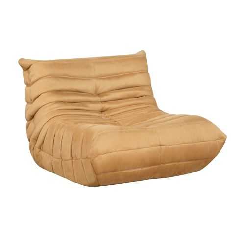 Luxury Accent Chair Tufted Yellow Microfiber Comfy Chair Living Room Furniture 1pc Floor Chair - luxuryhomedecoridea.com