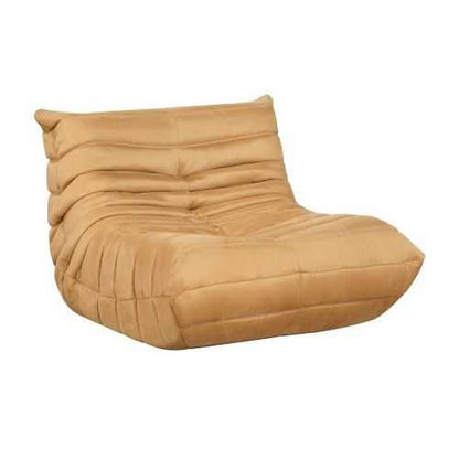 Luxury Accent Chair Tufted Yellow Microfiber Comfy Chair Living Room Furniture 1pc Floor Chair - luxuryhomedecoridea.com