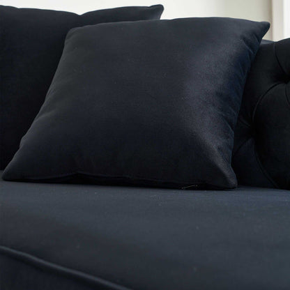 66.9''W Velvet Chaise Lounge,Luxury Modern Chaise Furniture,Tufted Back with 2pcs toss pillows for Living Room,Bedroom,Apartment,Black Color - luxuryhomedecoridea.com
