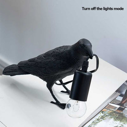 Crow Lamp - Raven Lamp with LED Bulb, Bird lamp, Crow Light Gothic Halloween Decor for Bedside Bedroom Living Room Decor - luxuryhomedecoridea.com