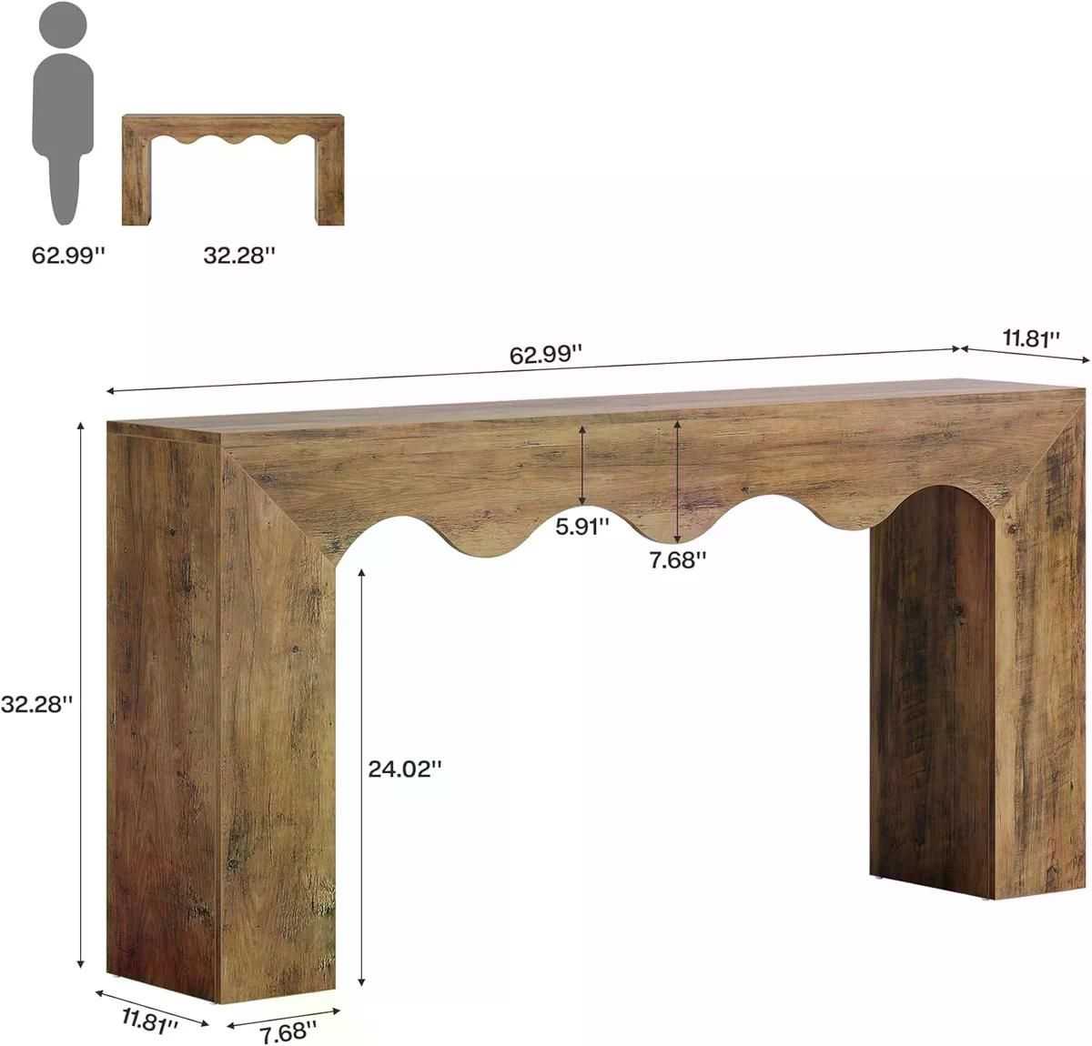 Console Table, Wooden Sofa Table Entryway Table with Storage - luxuryhomedecoridea.com