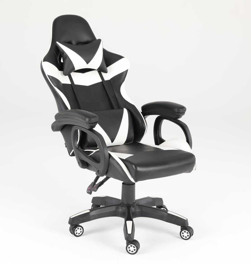 Luxury Home Furniture Ergonomic Recliner PU Leather Racing Gaming Chair In Nylon Racing Base - luxuryhomedecoridea.com