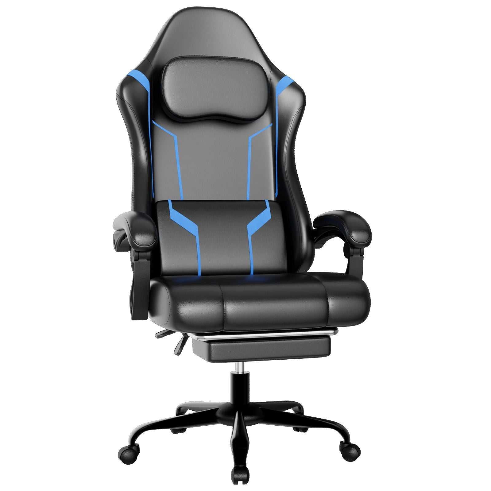 Ergonomic Gaming Chair, Electronic Gaming Chair With Pocket Spring Pad And Footrest, Height Adjustable Computer Chair - luxuryhomedecoridea.com