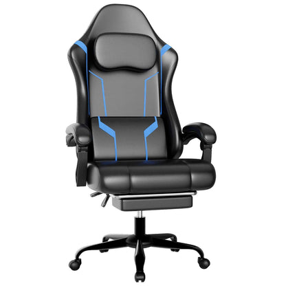 Ergonomic Gaming Chair, Electronic Gaming Chair With Pocket Spring Pad And Footrest, Height Adjustable Computer Chair - luxuryhomedecoridea.com