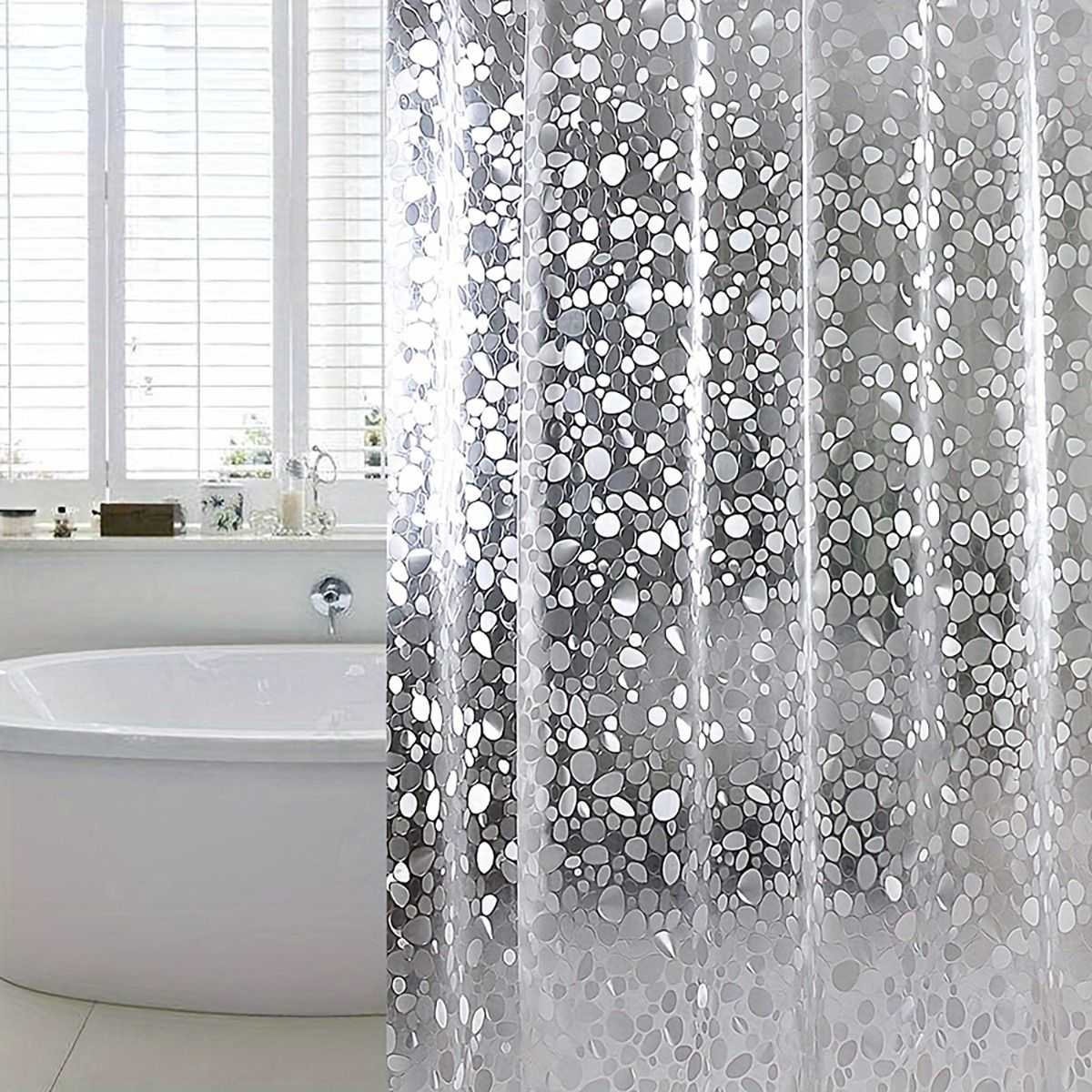 Shower Curtain Liner 3D Transparent EVA Bathroom Curtain Liner Plastic - luxuryhomedecoridea.com
