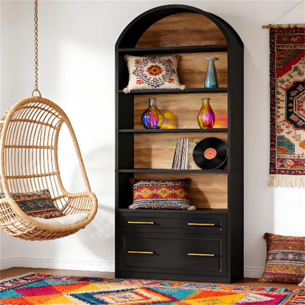 Arched bookshelf, modern bookshelf, display rack luxury home decor