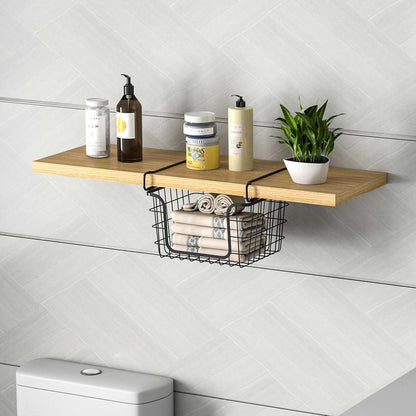 Oceanstar Stackable Metal Wire Storage Basket Set for Pantry, Countertop, Kitchen or Bathroom – Black, Set of 3 - luxuryhomedecoridea.com