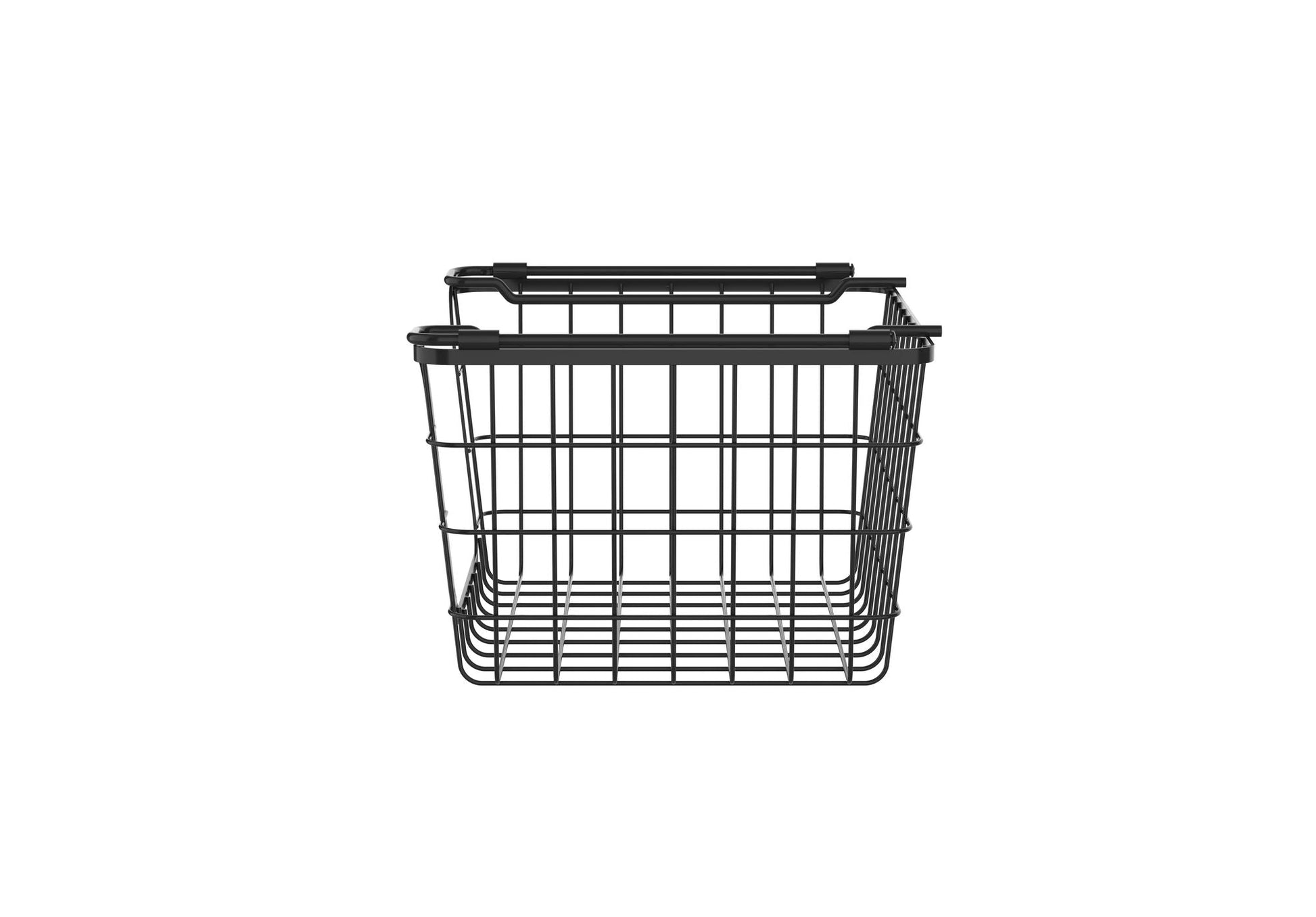Oceanstar Stackable Metal Wire Storage Basket Set for Pantry, Countertop, Kitchen or Bathroom – Black, Set of 3 - luxuryhomedecoridea.com