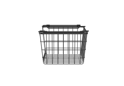 Oceanstar Stackable Metal Wire Storage Basket Set for Pantry, Countertop, Kitchen or Bathroom – Black, Set of 3 - luxuryhomedecoridea.com
