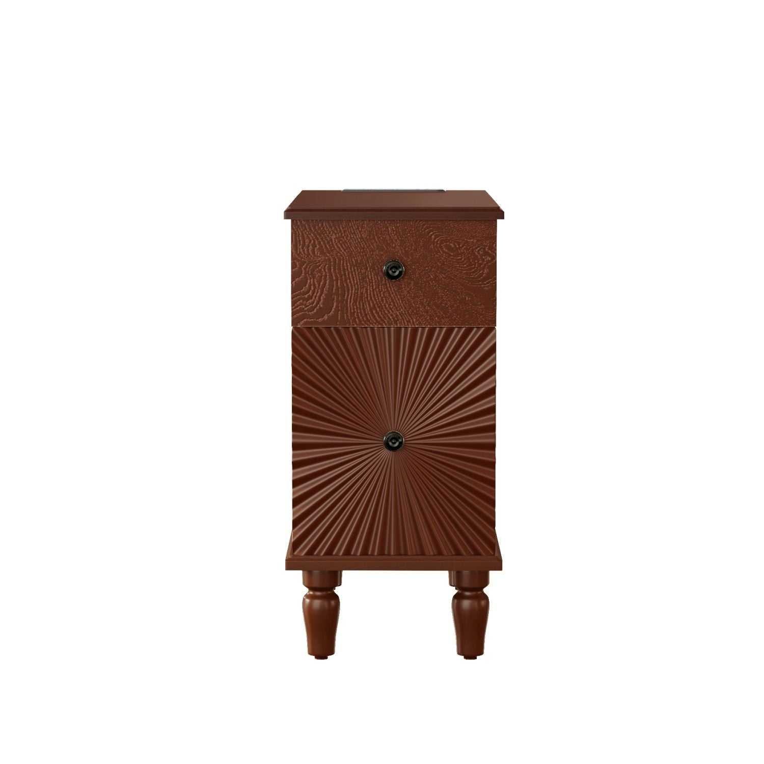 2 Drawer Modern Sofa Side Table, Narrow Side Table, Slim Nightstand for Living Room, Bedroom(Expect Arrival Date 2025/4/16) - luxuryhomedecoridea.com
