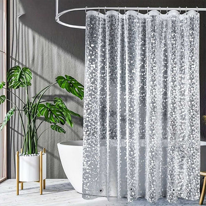 Shower Curtain Liner 3D Transparent EVA Bathroom Curtain Liner Plastic - luxuryhomedecoridea.com