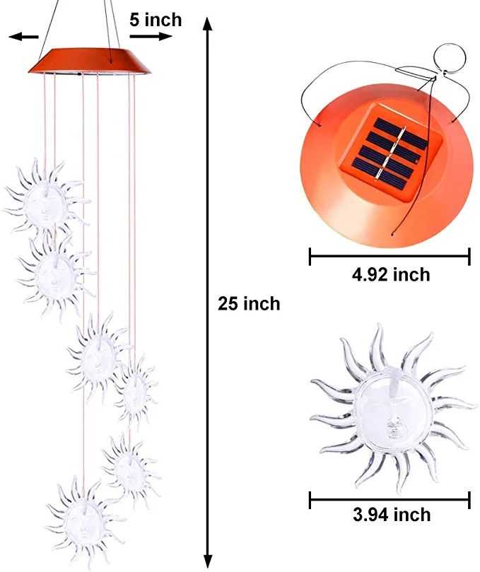Yard Decor Lights; Solar Butterfly Chimes; 2023 Gifts for Mom/Dad/Women/Grandma/Wife/Daughter/Sister/Aunt/Nana/Grandfather/ ; Father Birthday Gifts; Mother Day Outdoor Decor; Gardening Gift - luxuryhomedecoridea.com