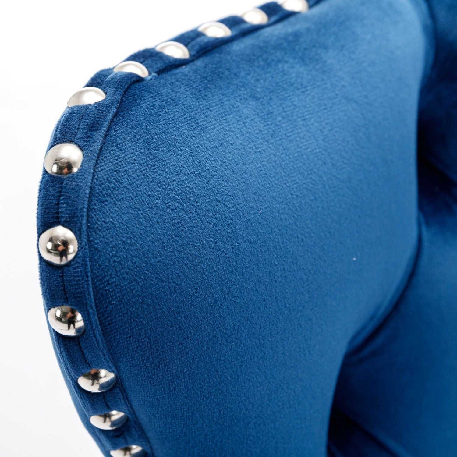 Swivel Velvet Barstools Adjusatble Seat Height from 25-33 Inch, Chrome base Bar Stools with Backs Comfortable Tufted for Home Pub and Kitchen Island,Set of 2,AS1712BL,Blue - luxuryhomedecoridea.com