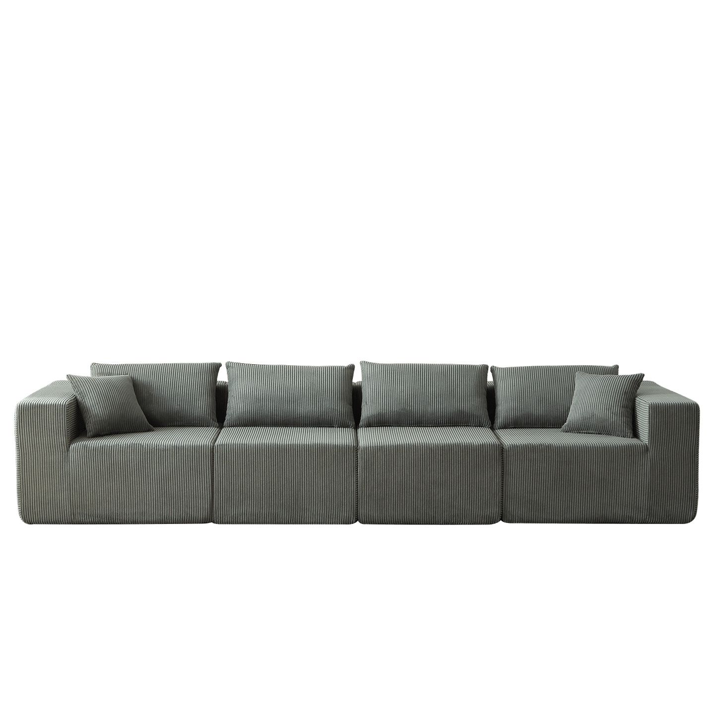 104-Inch Corduroy Modular L Shaped Sectional Sofa,Luxury Floor Couch Set,Upholstered Indoor Furniture,Foam-Filled Compressed Sofa for Living Room,Bedroom,4 PC Free Combination - luxuryhomedecoridea.com