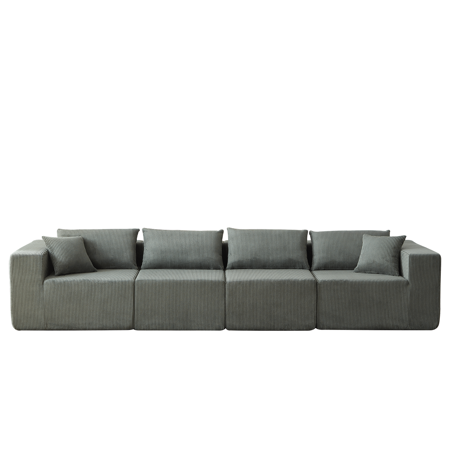 104-Inch Corduroy Modular L Shaped Sectional Sofa,Luxury Floor Couch Set,Upholstered Indoor Furniture,Foam-Filled Compressed Sofa for Living Room,Bedroom,4 PC Free Combination - luxuryhomedecoridea.com