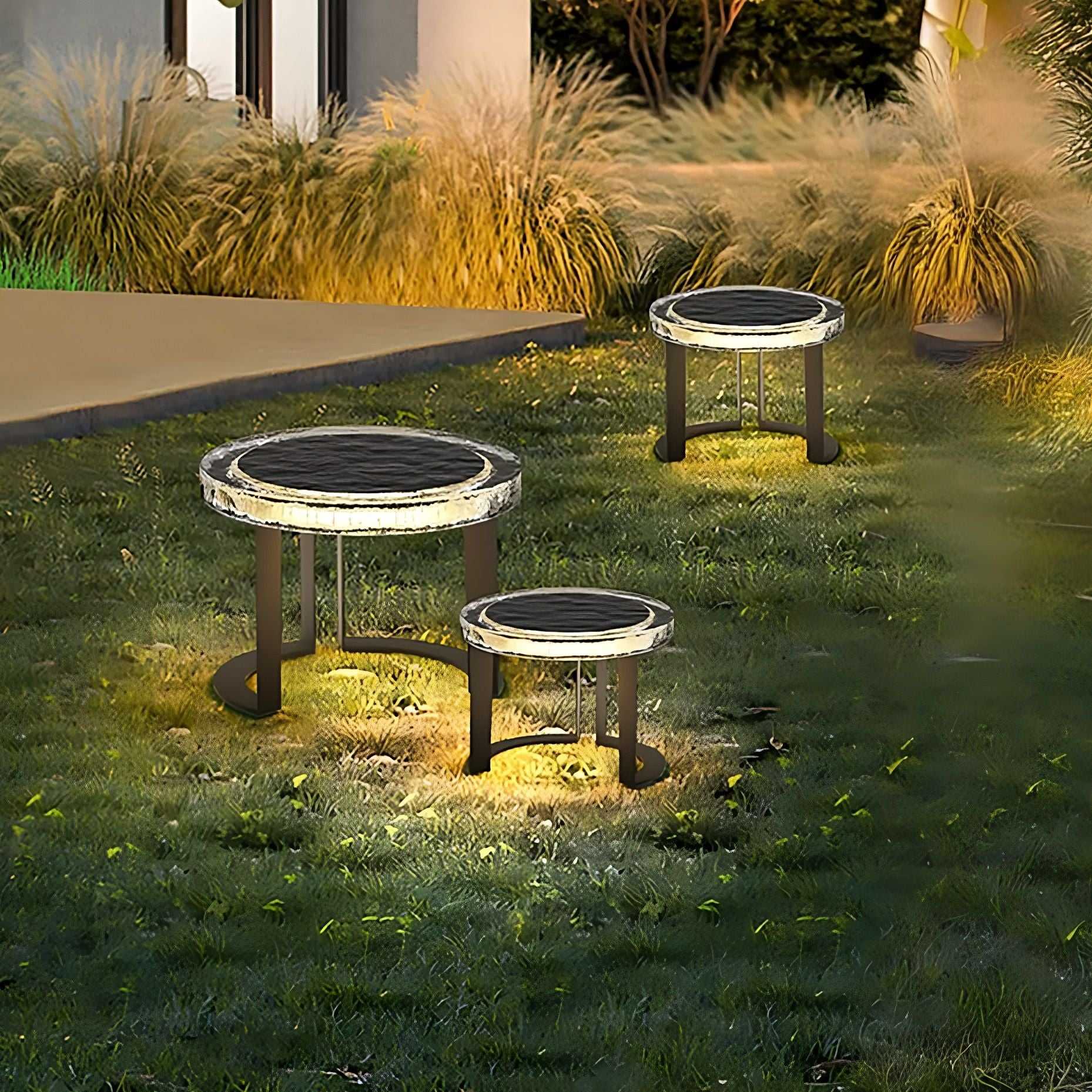 Outdoor Solar powered Garden Table, LED side table, Outdoor garden decorations, Waterproof Outdoor Lightings - luxuryhomedecoridea.com