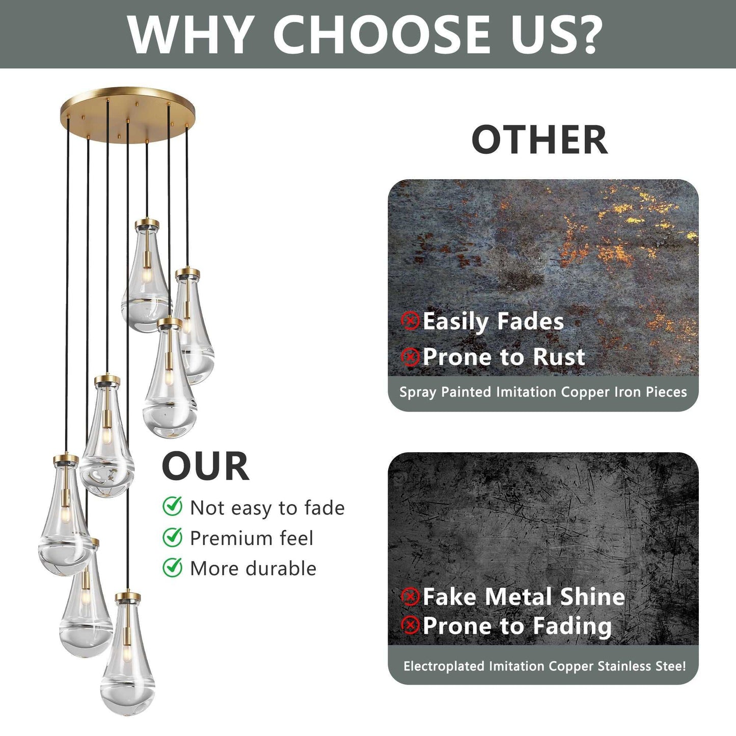 7 Light Dining Room Pendant Light, Large Chandelier Adjustable Hanging Line, Living Room Pendant Light, Foyer Chandelier, Stairwell Pendant Lights, Bedroom - luxuryhomedecoridea.com