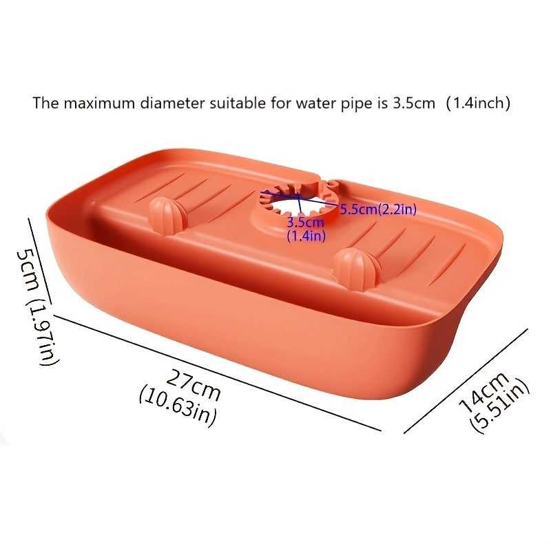 1pc Splash Guard For Sink Faucet; 10.63"x5.51"; Faucet Drain Rack; Super Absorbent Fast Drying Mat Sink Gadgets; Drip Catcher For Kitchen; Drain Storage Rack For Kitchen Rag And Sponge Brush - luxuryhomedecoridea.com