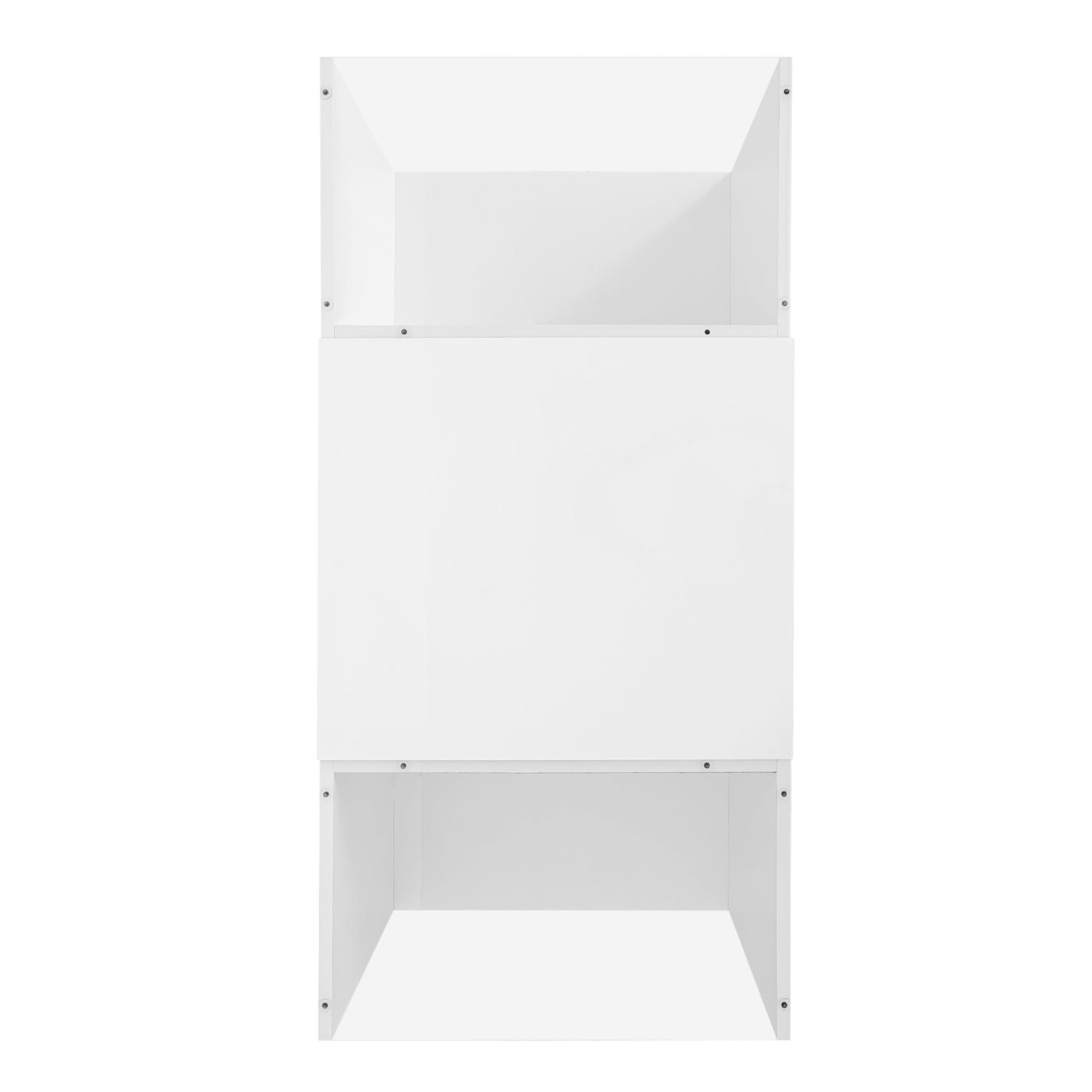 U-Can Led Coffee Table, Modern Center Table with High-Gloss Finish and Glass Tabletop, Coffee Table with Open Storage Compartment and 2 Hidden Drawers for Living Room - luxuryhomedecoridea.com