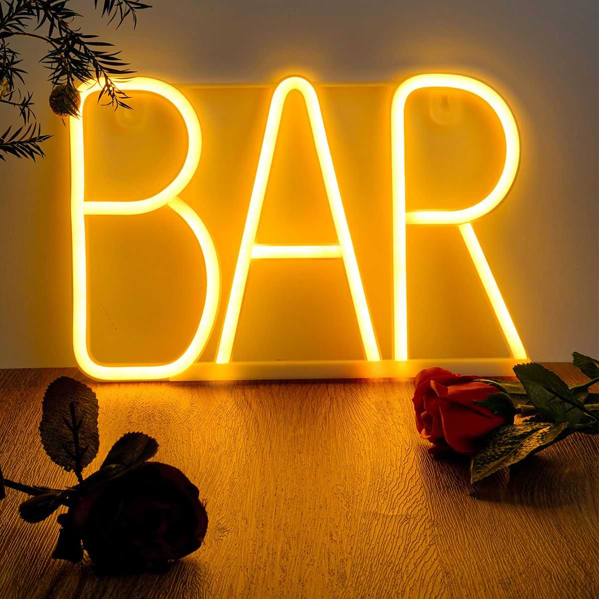 1pc, BAR Neon Light, LED Business Bar Sign Light On Off Switch Open Bright Light Neon, Without Battery - luxuryhomedecoridea.com