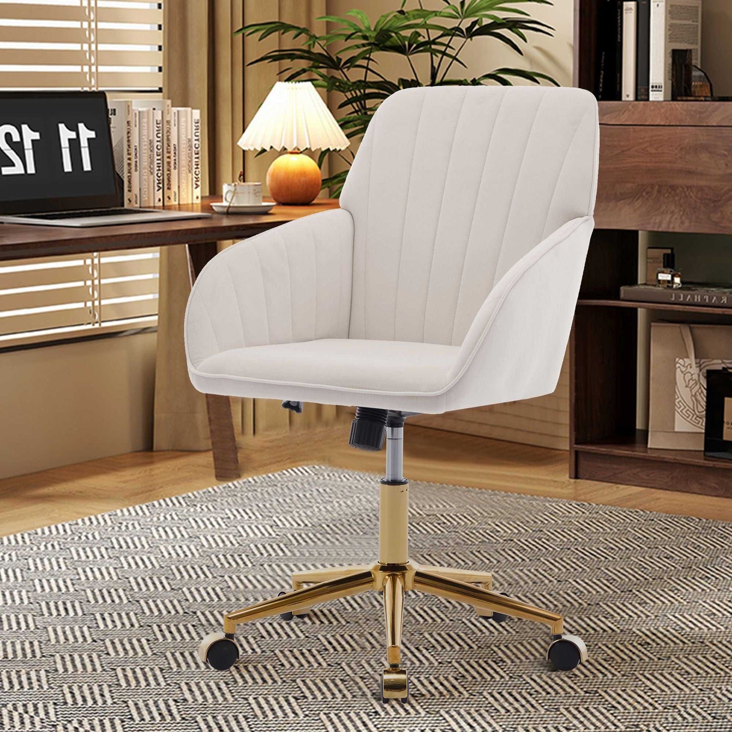 TY Adjustable Office Chair, Home Bedroom, Ergonomic Swivel Chair, Backrest Seat, Comfortable for Long Sitting - luxuryhomedecoridea.com