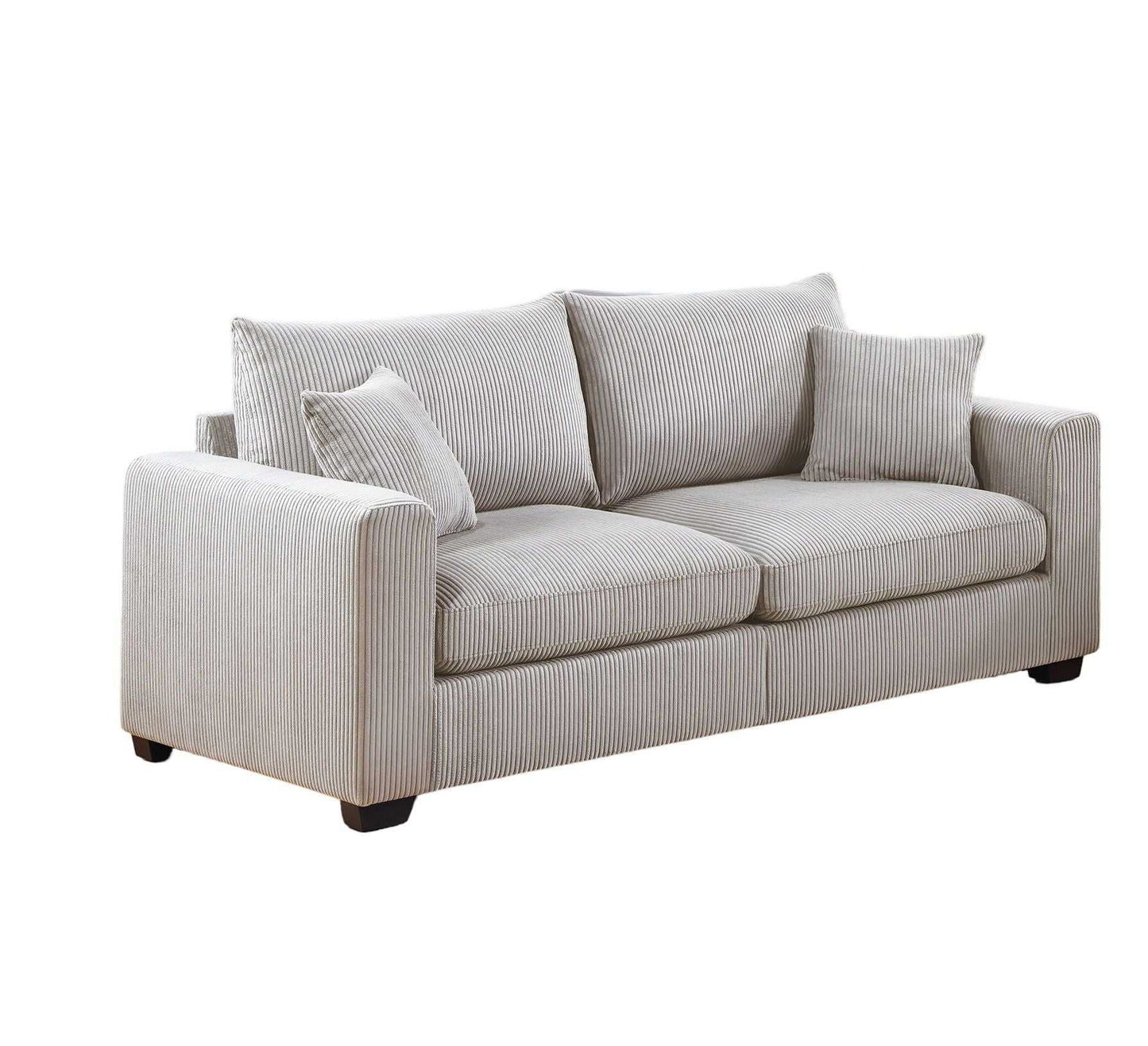 Sofa And Leseat Pillows Sqare Arms Plush Couch - luxuryhomedecoridea.com