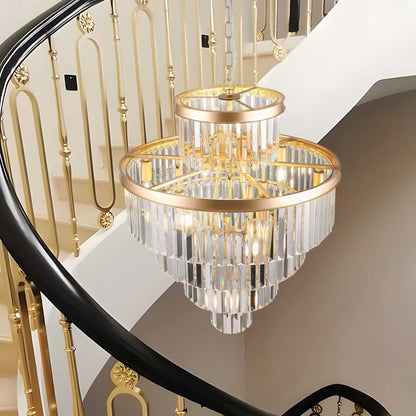 Golden Luxury Crystal Chandelier Modern Chandeliers Lights Fixture Hanging Pendant Light Fixture for Dining Room Bedroom Living Room Dia 23.6 Inch-Gold - luxuryhomedecoridea.com