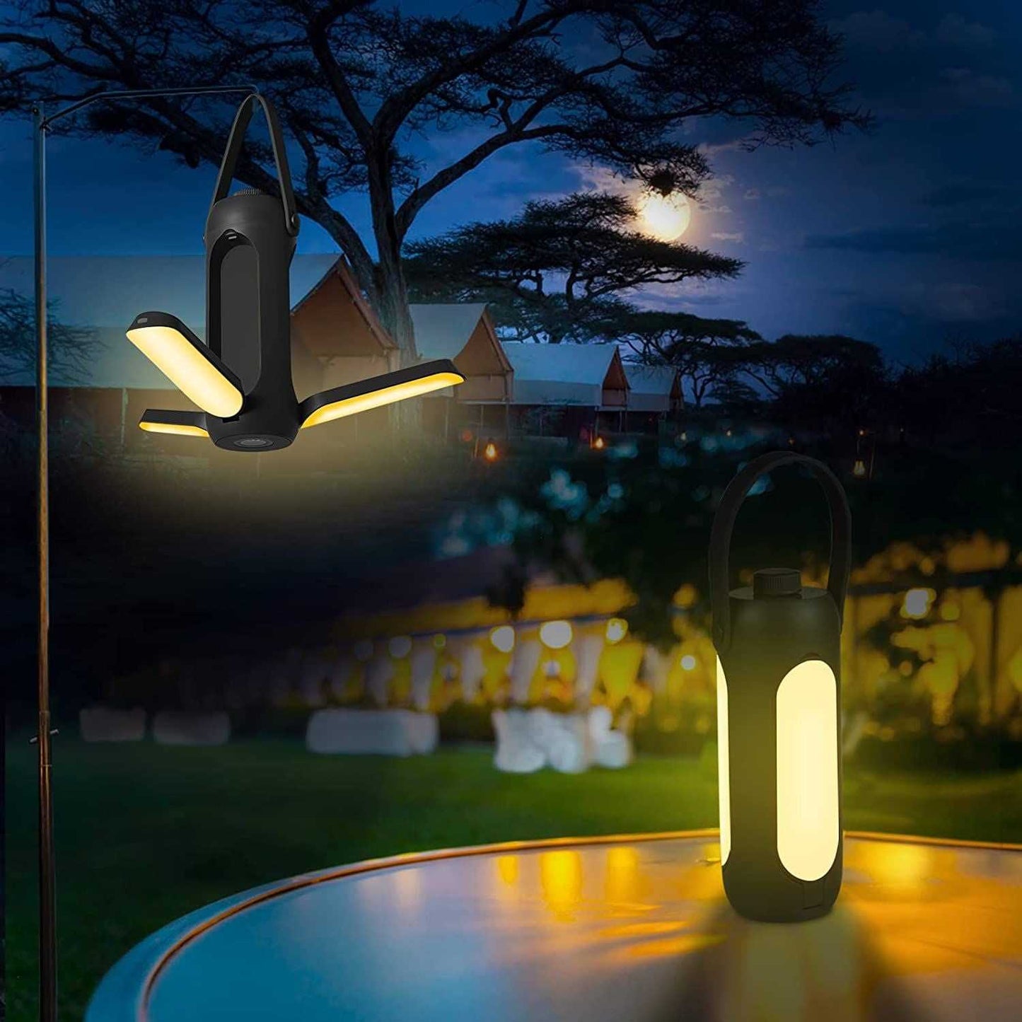 Camping Lights; Freefolding Rechargeable LED Camping Lantern; 10000mAh Super Large; 3 Light Modes & SOS Signal Great for Camping; Hurricane Emergency Kits and Travel - luxuryhomedecoridea.com
