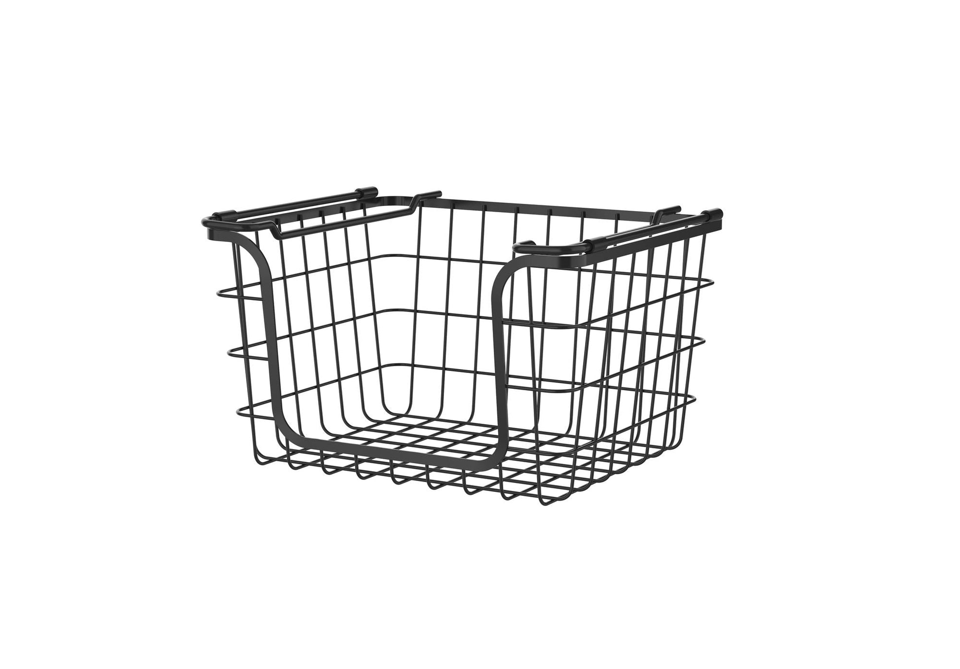 Oceanstar Stackable Metal Wire Storage Basket Set for Pantry, Countertop, Kitchen or Bathroom – Black, Set of 3 - luxuryhomedecoridea.com