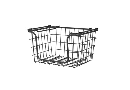 Oceanstar Stackable Metal Wire Storage Basket Set for Pantry, Countertop, Kitchen or Bathroom – Black, Set of 3 - luxuryhomedecoridea.com