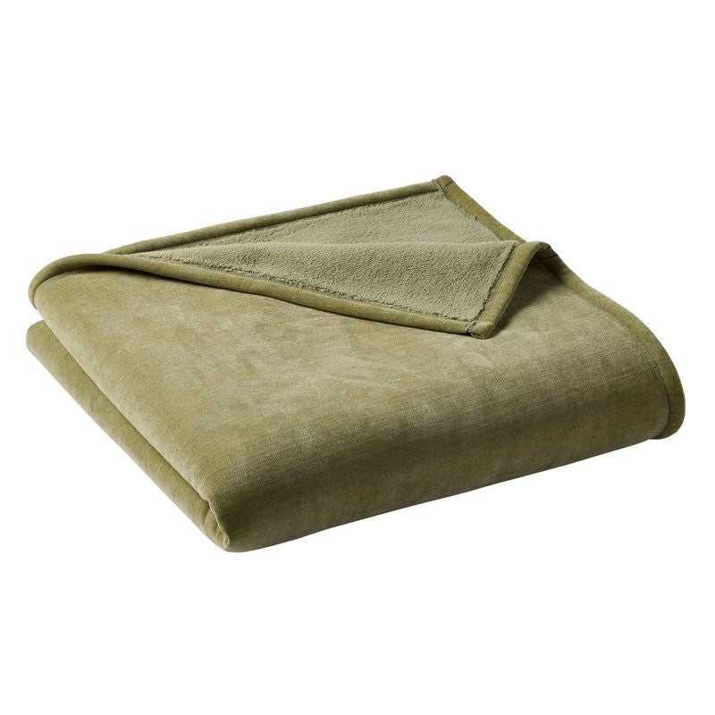 Wexford Super Soft Luxury Chenille Blanket , Full/Queen Size, Dark Cilantro - luxuryhomedecoridea.com