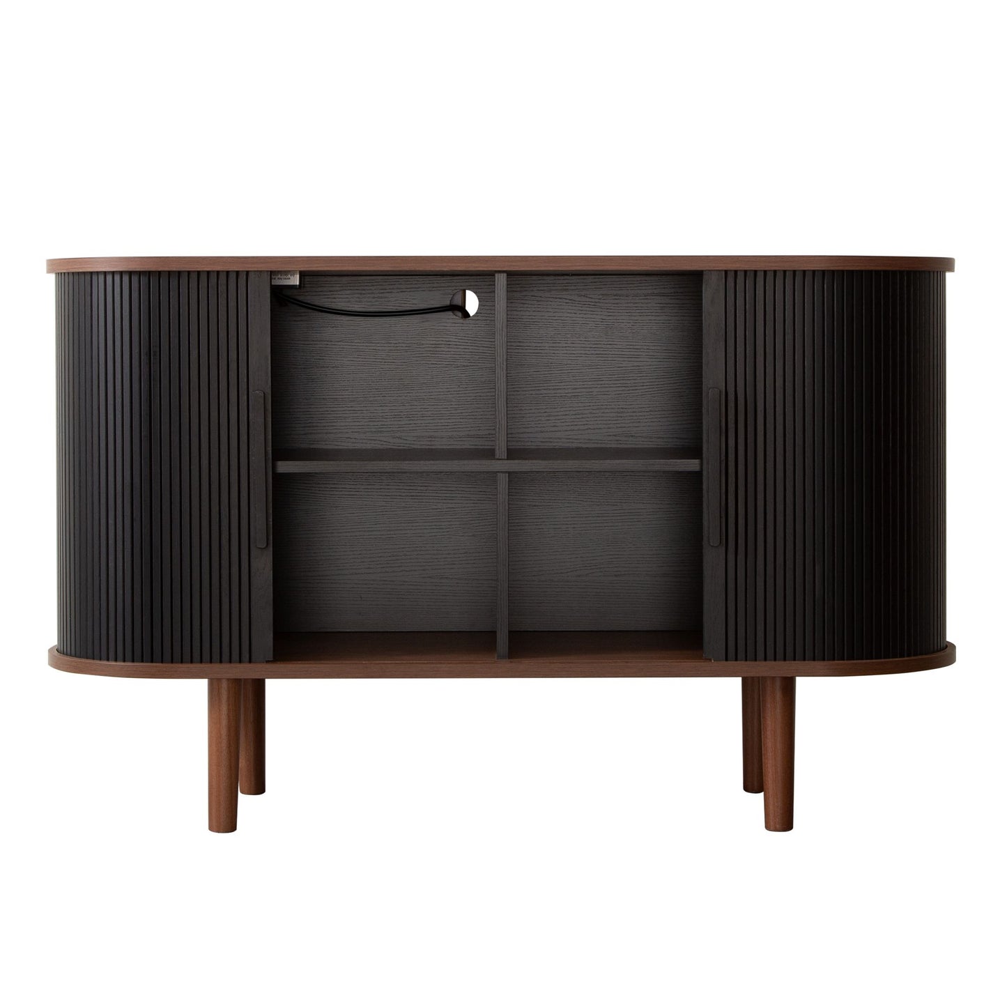 Fralimk Sideboard Buffet Cabinet with Storage, Modern Fluted Storage Cabinet for Dining Room, Tambour Door Console Table for Living Room, Office Storage Cabinet or TV Stand, Accent Sideboard Cabinet - luxuryhomedecoridea.com