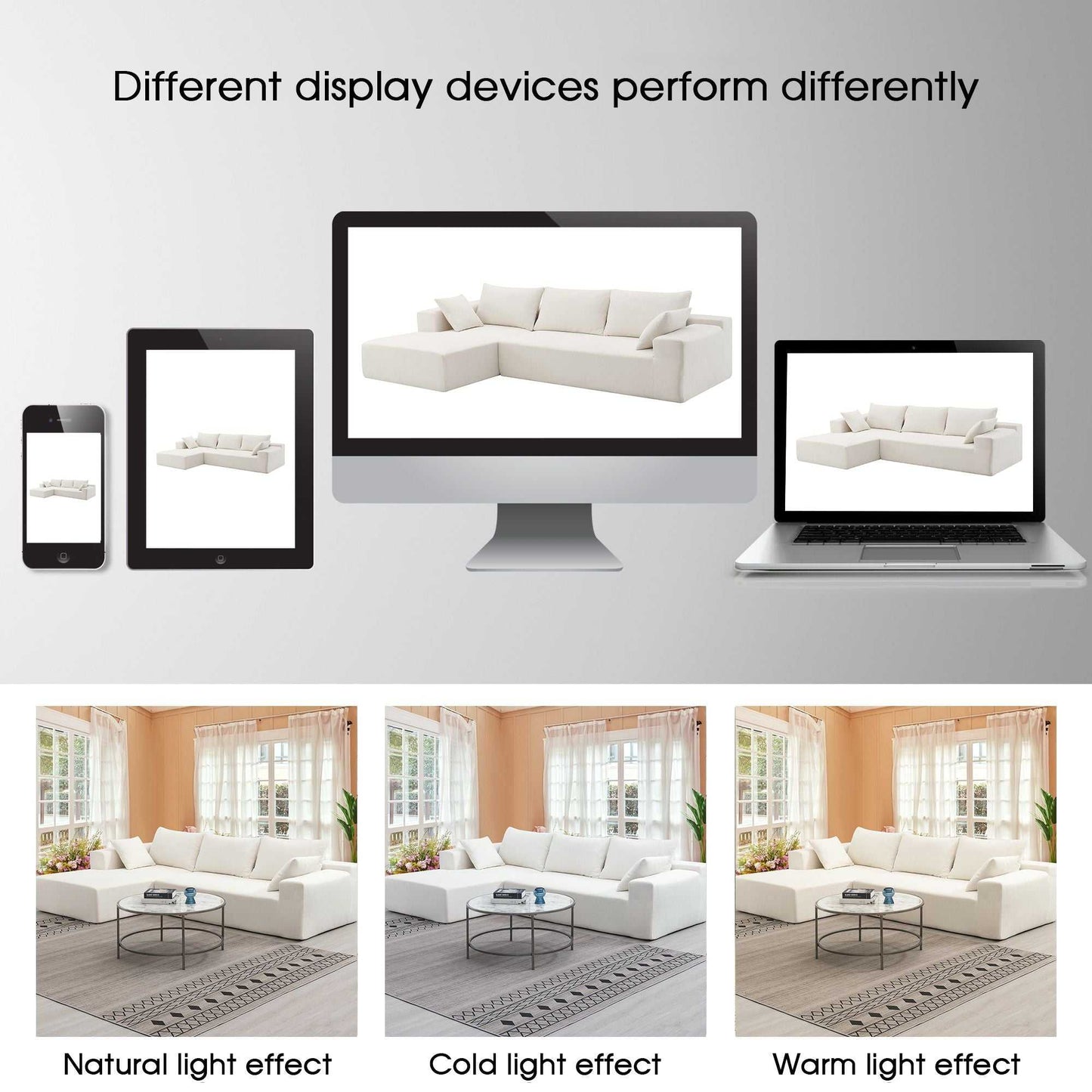 109*68" Modular Sectional Living Room Sofa Set, Modern Minimalist Style Couch, Upholstered Sleeper Sofa for Living Room, Bedroom, Salon, 2 PC Free Combination, L-Shape, Cream - luxuryhomedecoridea.com