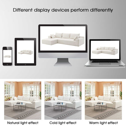 109*68" Modular Sectional Living Room Sofa Set, Modern Minimalist Style Couch, Upholstered Sleeper Sofa for Living Room, Bedroom, Salon, 2 PC Free Combination, L-Shape, Cream - luxuryhomedecoridea.com
