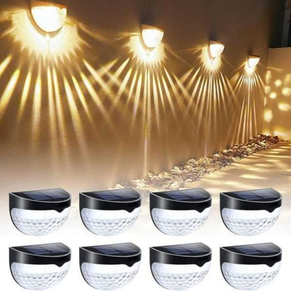 12/6 Solar fence lights, solar platform lights, solar wall lights, rechargeable solar cells, suitable for front porches, security lights, wall installation, terraces, fences, garages, decoration - luxuryhomedecoridea.com