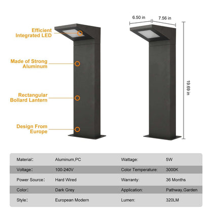 Outdoor Landscape Path Lights LED Driveway Light with Waterproof Bollard Lights for Garden Lawn Courtyard 15108 - luxuryhomedecoridea.com