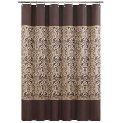 Muwago Sterling Chocolate Farmhouse Style Bathroom Curtain Polyester Waterproof Fabric Bathing Cover Brown Shower Curtain - luxuryhomedecoridea.com