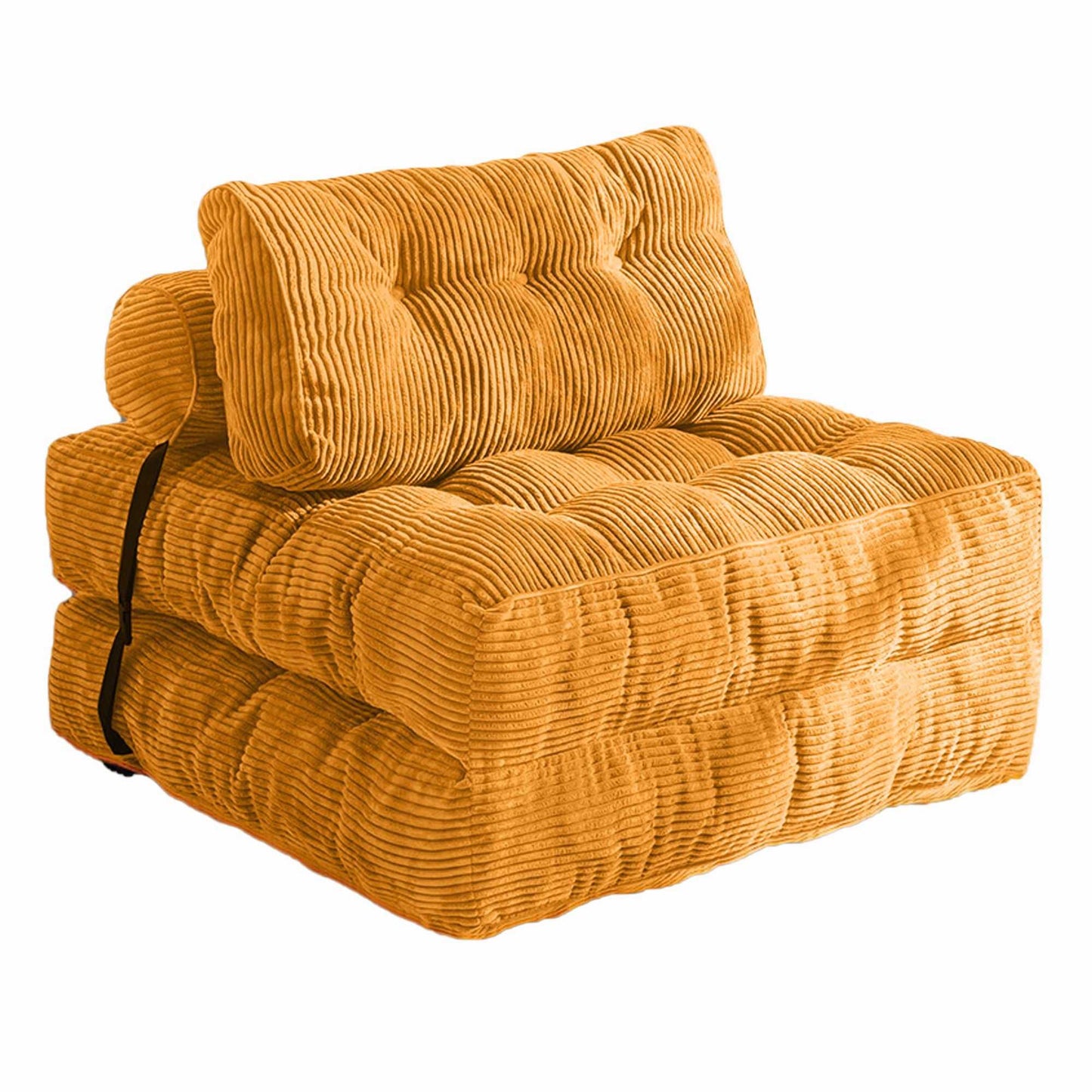 Modern Memory Foam Compressed Sofa Chair,Folding Sofa Bed, Convertible Sleeping Chair With Backrest Support And Soft Corduroy Fabric,Fold Couch Bed With Pillow For Small Spaces - luxuryhomedecoridea.com