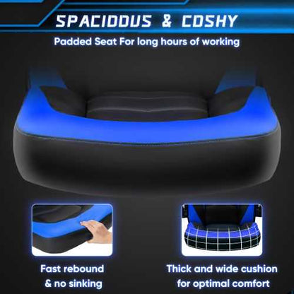 Ergonomic Office Computer Home Gaming Desk Chair Adjustable PU Leather Racing Chair Flip-up Armrest For Christmas Furniture - luxuryhomedecoridea.com