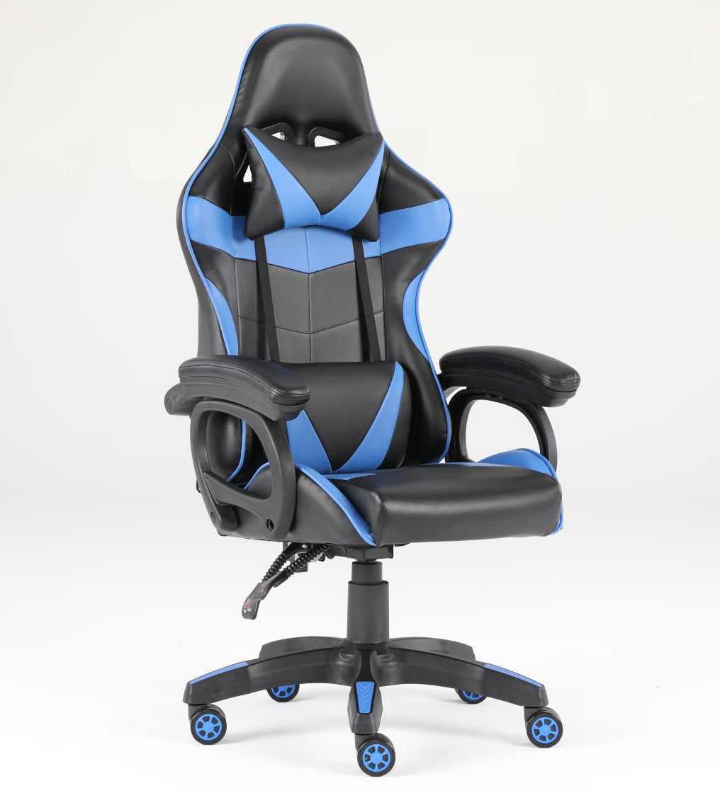 Luxury Home Furniture Ergonomic Recliner PU Leather Racing Gaming Chair In Nylon Racing Base - luxuryhomedecoridea.com