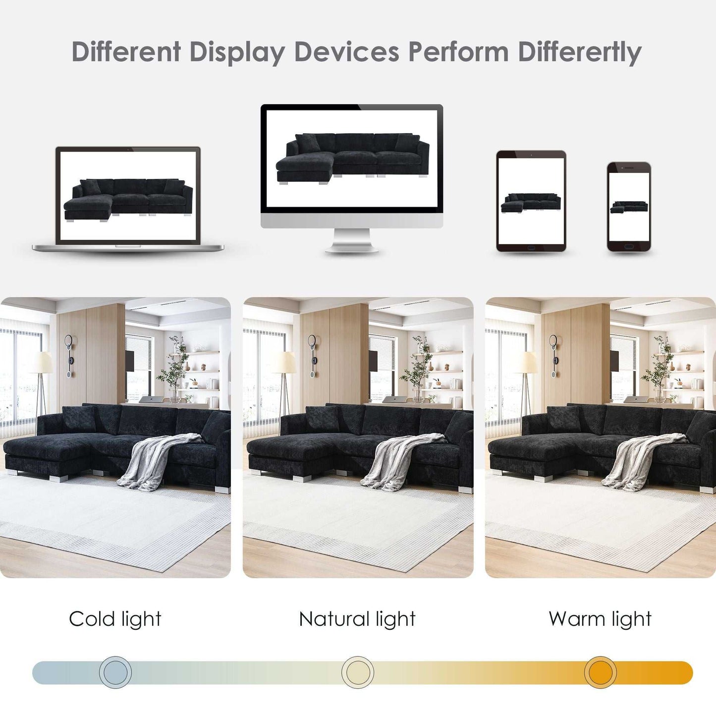 [VIDEO provided][New] 96*56" Modern Cloud Sectional Sofa,L-shaped Luxury Couch Set with 2 Free pillows,4-seat Chenille Indoor Furniture with Oversized Chaise for Living Room,Apartment,Office,3 Colors - luxuryhomedecoridea.com