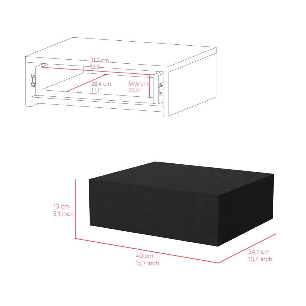 Nightstand Isola, Bedroom, Black - luxuryhomedecoridea.com