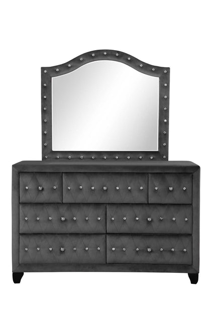 Sophia Queen Bed 4 Piece Gray - luxuryhomedecoridea.com