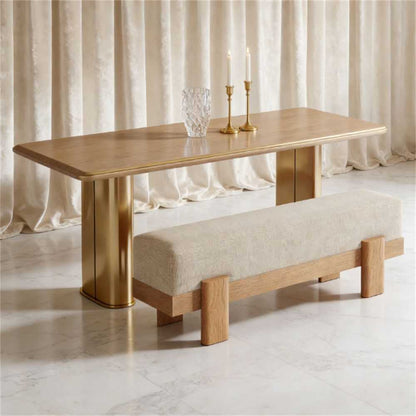 55" Modern Dining Bench - Upholstered Kitchen & Living Room Seating - luxuryhomedecoridea.com