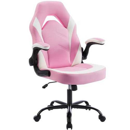 Ergonomic Office Computer Home Gaming Desk Chair Adjustable PU Leather Racing Chair Flip-up Armrest For Christmas Furniture - luxuryhomedecoridea.com