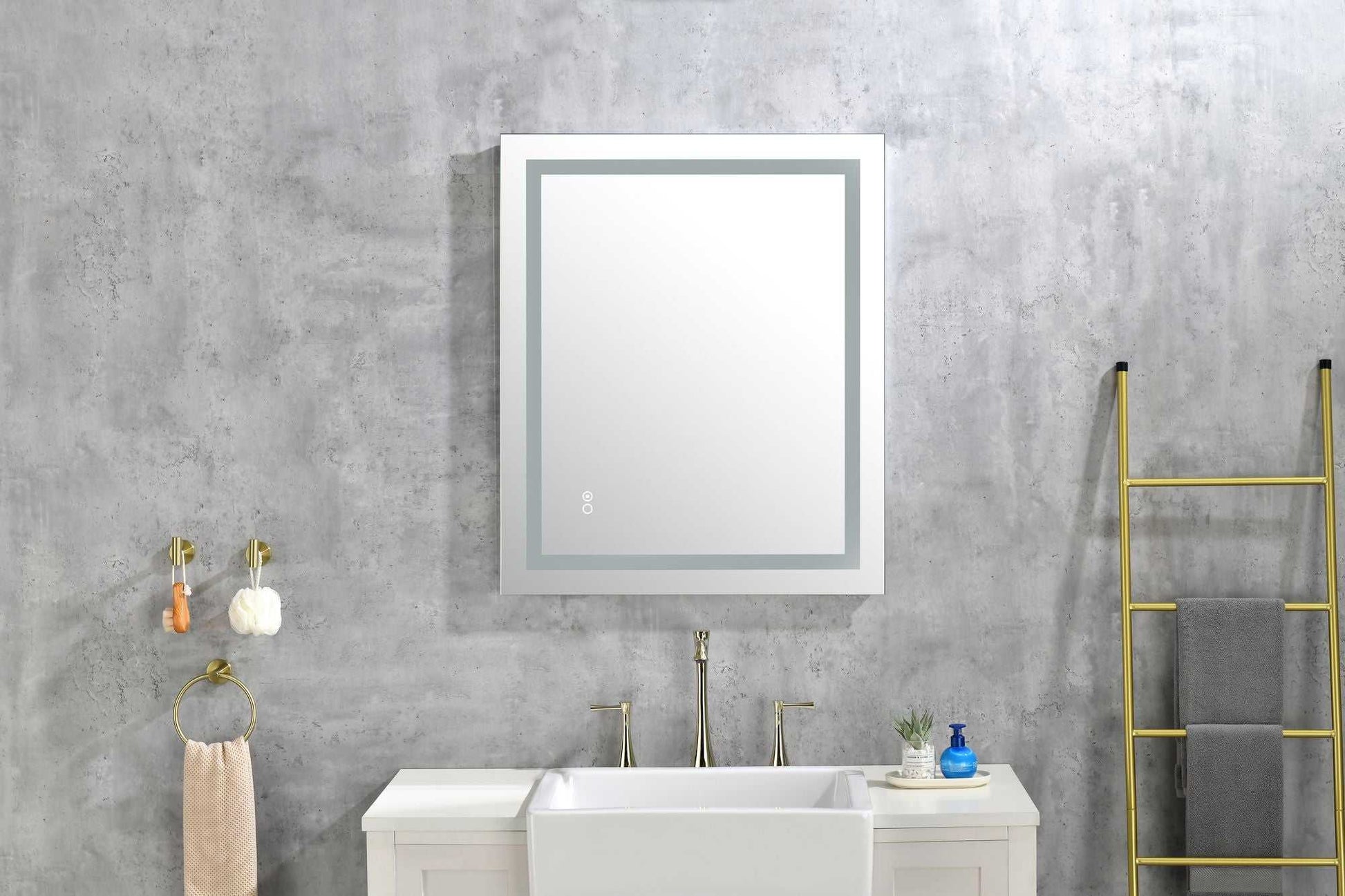 36*28 LED Mirror for Bathroom with Lights; Dimmable; Anti-Fog; Lighted Bathroom Mirror with Smart Touch Button; Memory Function - luxuryhomedecoridea.com