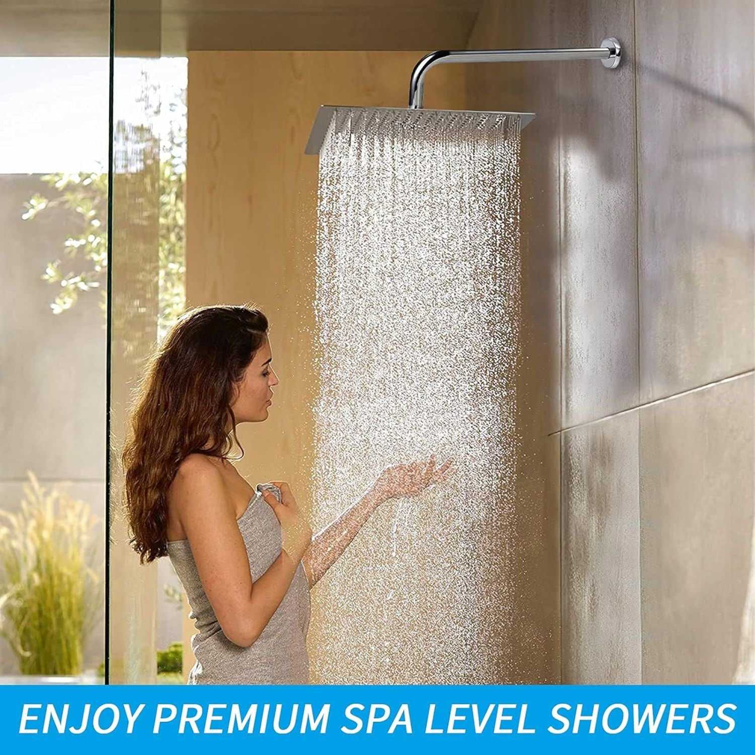 Stainless Steel High Pressure Shower Head Waterfall Full Body Coverage Waterfall Shower Head - luxuryhomedecoridea.com